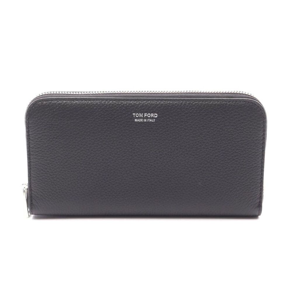 Tom Ford Leather Round Wallet Black